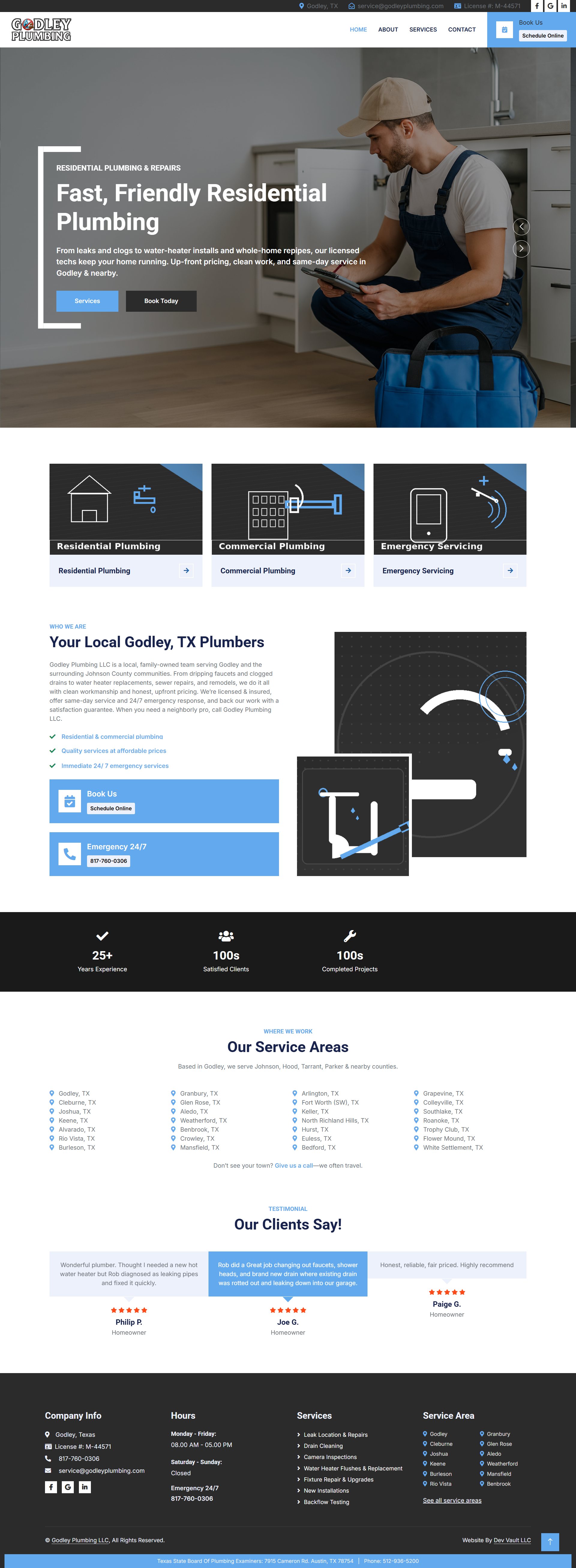 Godley Plumbing Homepage